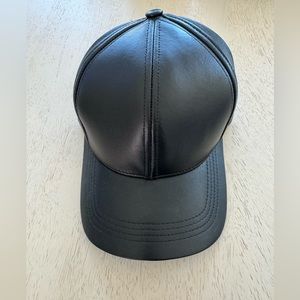 Leather baseball cap
